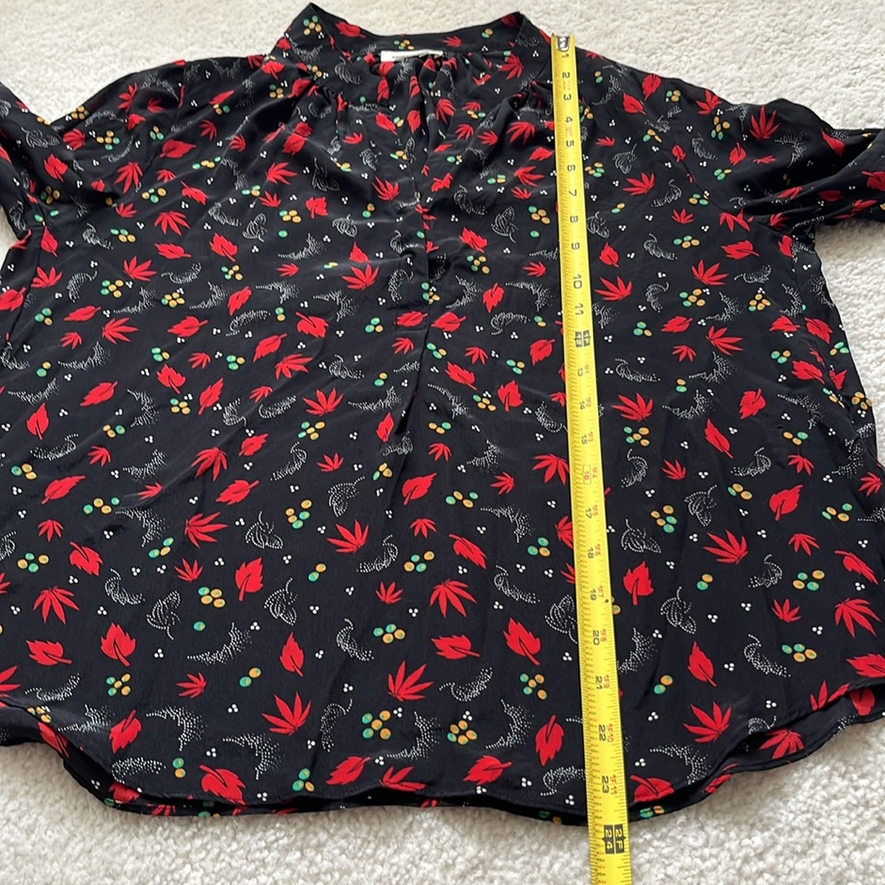 EUC Zadig & Voltaire Tender Print Long Sleeve Silk Blouse Size XS - Picture 8 of 14